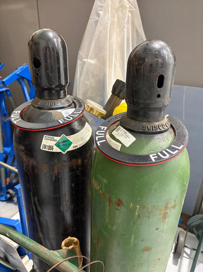 Gas cylinder FULL/EMPTY indicator ring